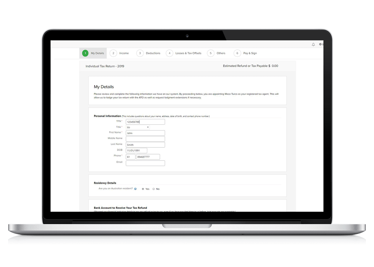 Step 3 - Add your personal details