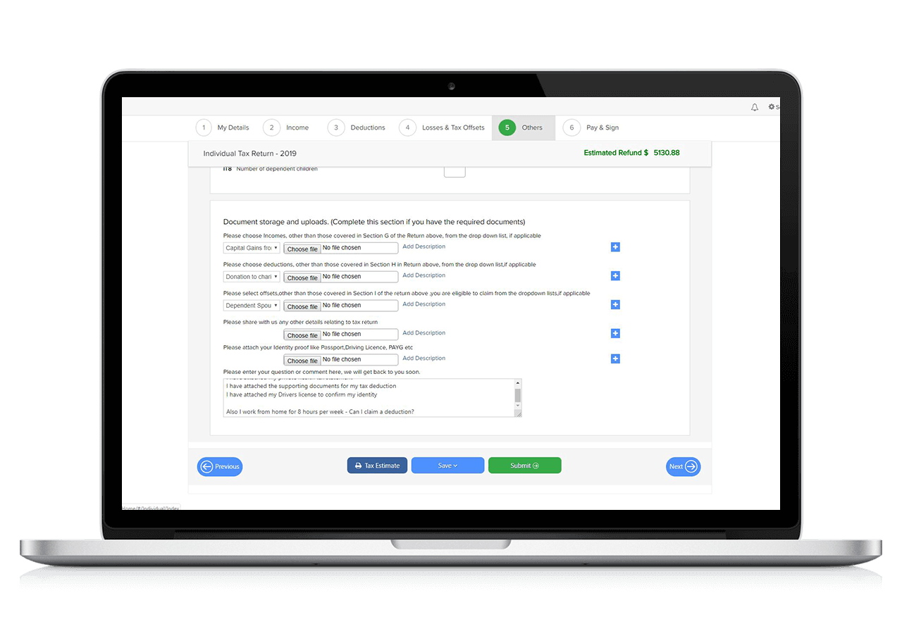 Step 8 - Upload your documents & Queries