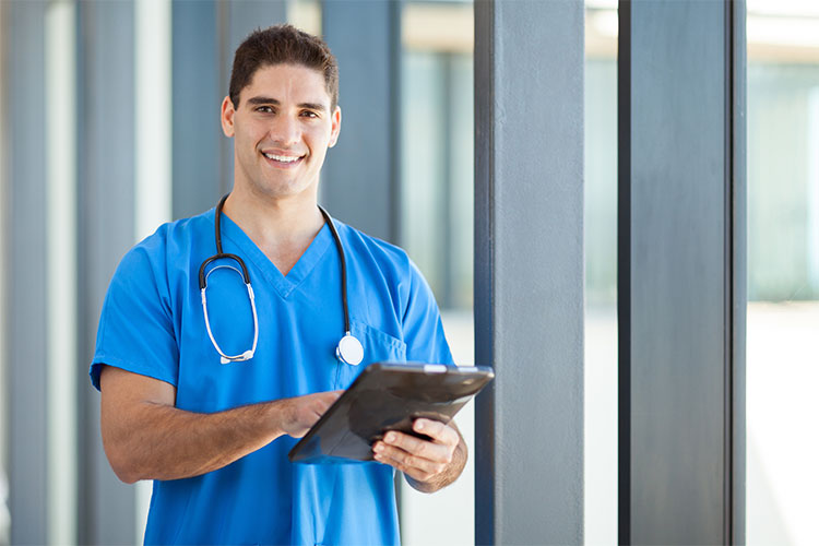 tax-return-doctor-nurse-medical-professional-checklist doctor checking notes for patient
