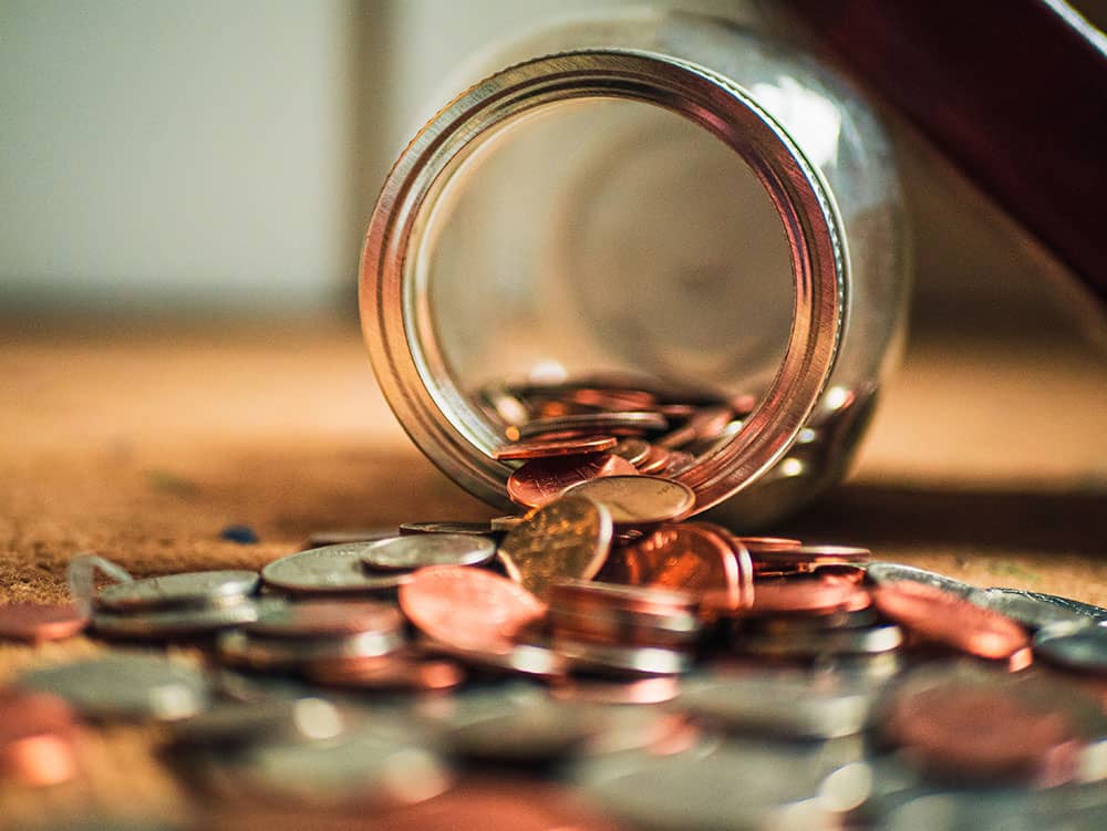 coins in a jar counting