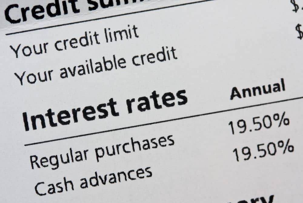 Most credit card interest rates range between 18% and 25%.